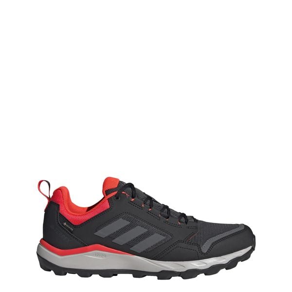 Buty do biegania męskie Adidas Tracerocker 2.0 GORE-TEX Trail Running. Czarne buty do biegania Adidas, bez wzorów, z gore-texu, bez zapięcia, do biegania, gore-tex. W wyprzedaży za 379.00 zł.