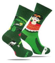 Skarpetki Bawełniane - Tematyczne - Zielone, Frida. Zielone skarpety His Story, bez wzorów, z bawełny. Za 29.99 zł.