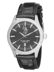 U.S. Polo Assn. Zegarek kwarcowy w kolorze srebrno-czarnym rozmiar: onesize. Czarne, analogowe zegarki U.S. Polo Assn., ze stali. Za 252.99 zł.