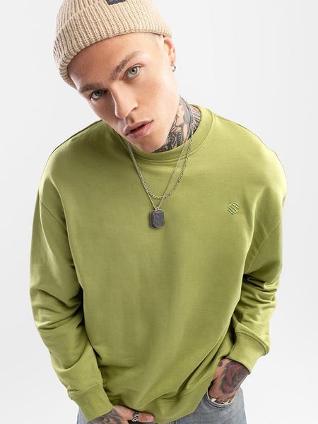 Siroko Bluza "Tree" w kolorze zielonym rozmiar: L. Zielone bluzy SIROKO, l, bez wzorów, bez kaptura. Za 86.99 zł.