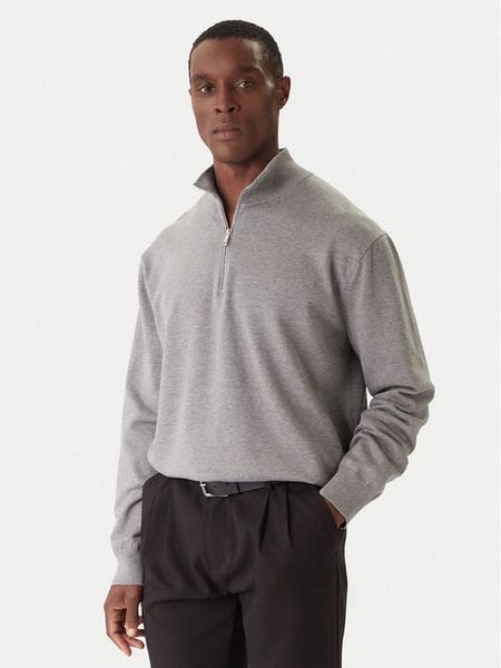 Calvin Klein Sweter LV040BM356 Szary Regular Fit. Szare swetry rozpinane CALVIN KLEIN, m, bez wzorów, z bawełny, bez kołnierzyka, bez ramiączek. Za 359.99 zł.