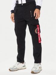 Aeronautica Militare Spodnie cargo 241PA1582CT3255 Czarny Regular Fit. Czarne spodnie materiałowe Aeronautica Militare, m, bez wzorów, z bawełny. Za 379.99 zł.