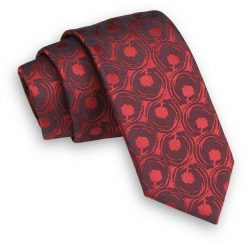 Ciemny Czerwony Krawat -Angelo di Monti- 6 cm, Męski, w Koła, Wzór Geometryczny. Czerwone krawaty i muchy Angelo di Monti, bez wzorów. Za 45.00 zł.
