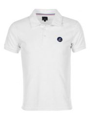Peak Mountain Koszulka polo w kolorze białym rozmiar: L. Białe koszulki polo Peak Mountain, l, bez wzorów, z bawełny, bez kołnierzyka, bez ramiączek. Za 110.55 zł.