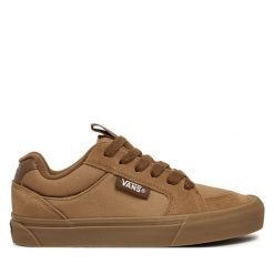 Tenisówki Vans. Brązowe trampki Vans, m, bez wzorów, bez zapięcia. Za 279.99 zł.