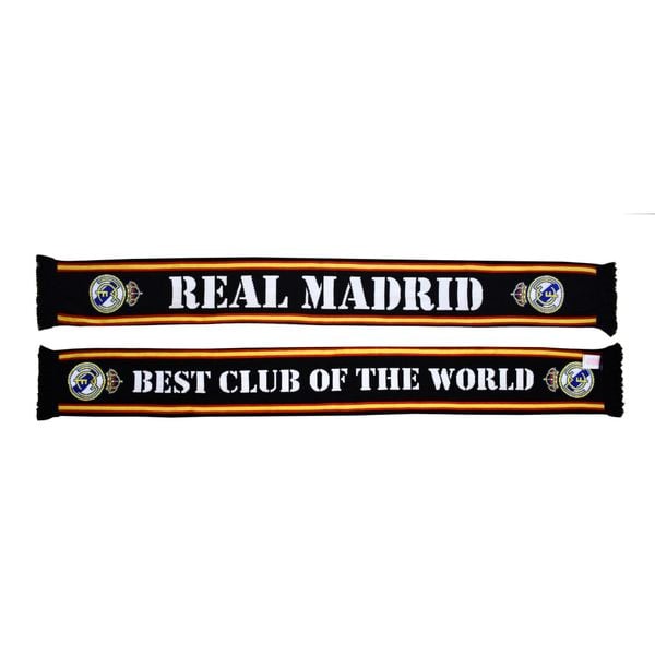 Szalik Real Madryt dziany - oficjalny licencjonowany. Czarne szaliki REAL MADRID, bez wzorów. Za 119.00 zł.