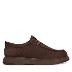 Półbuty Tommy Hilfiger. Brązowe eleganckie półbuty Tommy Hilfiger, bez wzorów, z nubiku, bez obcasa, bez zapięcia. Za 649.99 zł.
