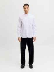 Jack & Jones Koszula - Regular fit - w kolorze białym rozmiar: M. Białe koszule Jack & Jones, m, bez wzorów, z bawełny, bez kołnierzyka, bez ramiączek. Za 129.95 zł.