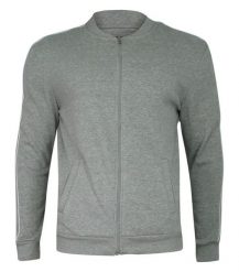 Bluza Męska Szara z Lampasami na Rękawach, Zapinana na Zamek, Bejsbolówka -BRAVE SOUL. Szare bluzy Brave Soul, l, bez wzorów, z bawełny, bez kaptura. Za 99.00 zł.
