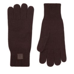 Rękawiczki Beverly Hills Polo Club. Brązowe rękawiczki Beverly Hills Polo Club, bez wzorów, z dzianiny. Za 49.99 zł.