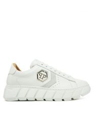 PHILIPP PLEIN Sneakersy SAES USC0698 PLE075 Biały. Białe buty sportowe casual Philipp Plein, bez wzorów, ze skóry, bez zapięcia. Za 2,569.00 zł.