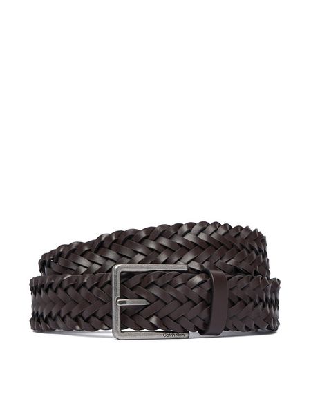 Calvin Klein Pasek Warmth Buckle Woven 35Mm Fixed - LV04D7061G Brązowy ciemny. Brązowe paski CALVIN KLEIN, bez wzorów, ze skóry. Za 289.99 zł.