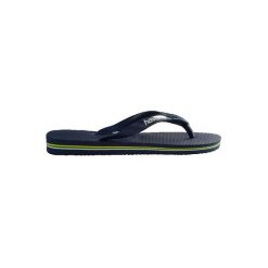 Sandały Havaianas Brasil Logo Niebieskie. Niebieskie sandały Havaianas, z syntetyku, bez zapięcia. Za 46.58 zł.