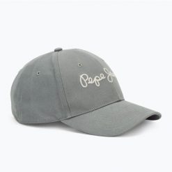 Czapka z daszkiem Pepe Jeans Mallon Cap. Szare czapki z daszkiem Pepe Jeans, na zimę, bez wzorów, z jeansu. Za 119.99 zł.