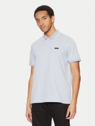Calvin Klein Polo K10K114141 Niebieski Regular Fit. Niebieskie koszulki polo CALVIN KLEIN, l, bez wzorów, z bawełny, bez kołnierzyka, bez ramiączek. Za 199.99 zł.
