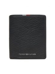 Tommy Hilfiger Portfel Th Corp Trifold AM0AM13742 Czarny. Czarne portfele Tommy Hilfiger, bez wzorów, ze skóry. Za 249.99 zł.
