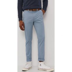 Tom Tailor - Spodnie. Niebieskie eleganckie spodnie Tom Tailor, z tkaniny. W wyprzedaży za 129.90 zł.