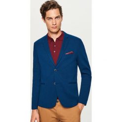 Sportowa marynarka slim fit - Granatowy. Garnitury marki Reserved. Za 199.99 zł.