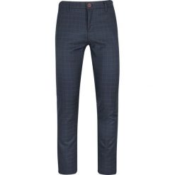 Spodnie Eleganckie Grafitowe, Szare w Kratkę, Zwężane, Chinosy, Męskie -RIGON. Szare eleganckie spodnie Rigon, m, z elastanu, eleganckie. Za 157.00 zł.