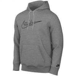 Bluza sportowa męska Nike Club. Szare bluzy z kapturem Nike, m, bez wzorów, z materiału, z kapturem. Za 459.99 zł.