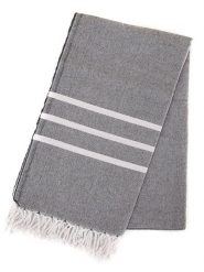 Towel to Go Chusta hammam w kolorze czarno-białym - 180 x 100 cm rozmiar: onesize. Białe szaliki Towel to Go, bez wzorów, z bawełny. Za 60.99 zł.