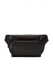 Calvin Klein Saszetka nerka Sculpted Impression Waistbag 38 LV04G3160G Czarny. Czarne saszetki i nerki CALVIN KLEIN, bez wzorów, ze skóry. Za 399.99 zł.