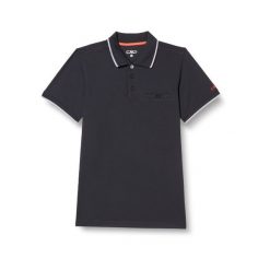 Polo CMP. Czarne koszulki polo CMP, m, bez wzorów, bez kołnierzyka, bez ramiączek. Za 192.00 zł.