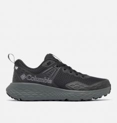 Buty trekkingowe męskie, Konos TRS. Czarne buty turystyczne Columbia, bez wzorów, z materiału, przed kostkę, bez zapięcia, trekkingowe. Za 399.99 zł.