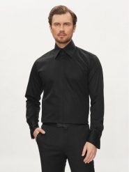KARL LAGERFELD Koszula 605008 Czarny Slim Fit. Czarne koszule KARL LAGERFELD, m, bez wzorów, z bawełny, bez kołnierzyka, bez ramiączek. Za 189.99 zł.