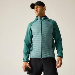 Kurtka męska hybrydowa Andreson. Zielone kurtki Regatta, m, bez wzorów, z puchu, bez kaptura. Za 229.99 zł.