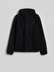 4F Polar regular z kapturem męski - czarny L. Czarne bluzy z polaru 4F, na zimę, l, bez wzorów, z materiału, z kapturem. Za 149.99 zł.