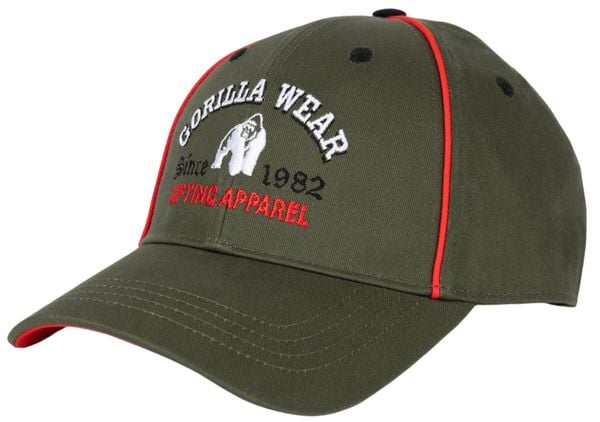 Lugo Czapka - zielony. Zielone czapki z daszkiem GORILLA WEAR, bez wzorów, z bawełny. Za 170.00 zł.