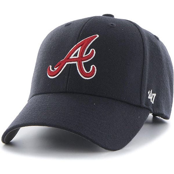 Czapka baseballowa MLB Atlanta Braves '47 MVP 47 Brand. Niebieskie czapki z daszkiem 47 Brand, bez wzorów. Za 177.50 zł.