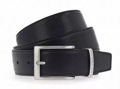 TOM TAILOR MĘSKI PASEK SKÓRZANY NA BOLEC SKÓRA TG1069R45/790 35mm Gürtel Q.1645 0790 BLACK. Czarne paski Tom Tailor, bez wzorów, z jeansu, eleganckie. Za 99.99 zł.