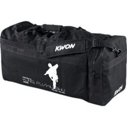 Torba sportowa Kung Fu Kwon. Czarne torby na ramię KWON, bez wzorów, z nylonu, na ramię, duże, bez dodatków. Za 159.00 zł.
