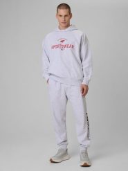 4F Spodnie dresowe joggery męskie - szare L. Szare joggery i bojówki 4F, l, bez wzorów, z dresówki. Za 159.99 zł.