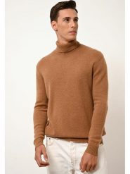Just Cashmere Kaszmirowy golf "Sacha" w kolorze karmelowym rozmiar: S. Brązowe golfy Just Cashmere, s, bez wzorów, z kaszmiru, bez ramiączek. Za 630.99 zł.
