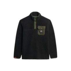 Polar z kołnierzem na napy Superdry Fuji. Czarne bluzy z polaru Superdry, na zimę, m, bez wzorów, z polaru, bez kaptura. Za 376.00 zł.