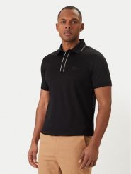 KARL LAGERFELD Polo 745002 562200 Czarny Regular Fit. Czarne koszulki polo KARL LAGERFELD, m, bez wzorów, z bawełny, bez kołnierzyka, bez ramiączek. Za 589.99 zł.