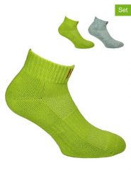 Norfolk Skarpety trekkingowe (2 pary) "Wilma" w kolorze zielono-turkusowym rozmiar: 39-42. Zielone skarpety Norfolk, bez wzorów, z materiału. Za 26.99 zł.