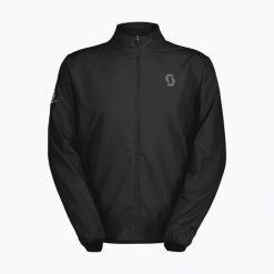 Kurtka do biegania męska SCOTT Endurance Tech Windbreaker. Czarne kurtki Scott, m, bez wzorów, z materiału, bez kaptura. Za 249.99 zł.