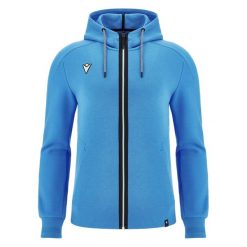Bluza z kapturem z pełnym zamkiem błyskawicznym Macron Rhodos. Niebieskie bluzy Macron, m, bez wzorów, z kapturem. Za 380.00 zł.