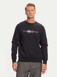 Tommy Hilfiger Bluza MW0MW35541 Granatowy Regular Fit. Niebieskie bluzy Tommy Hilfiger, m, bez wzorów, z bawełny, bez kaptura. Za 349.99 zł.