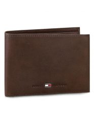 Tommy Hilfiger Duży Portfel Męski Johnson Cc And Coin Pocket AM0AM00659 Brązowy. Brązowe portfele Tommy Hilfiger, bez wzorów, z nubiku. Za 299.99 zł.