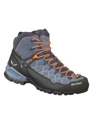 Salewa Botki turystyczne "Alp GTX" w kolorze niebieskim rozmiar: 42,5. Niebieskie buty trekkingowe Salewa, bez wzorów, z gore-texu, bez zapięcia. Za 499.19 zł.