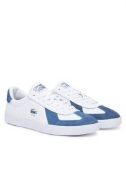 Lacoste Sneakersy Baseshot Pro 51SMA0118 Biały. Białe buty sportowe casual LACOSTE, bez wzorów, ze skóry, bez zapięcia. Za 506.99 zł.