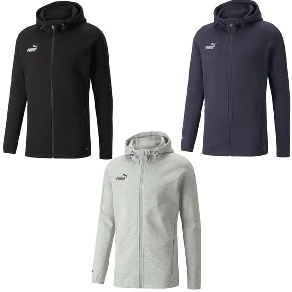 Bluza męska Puma teamFINAL Casuals Hooded Jkt. Szare bluzy z kapturem Puma, m, bez wzorów, z bawełny, z kapturem. Za 249.00 zł.