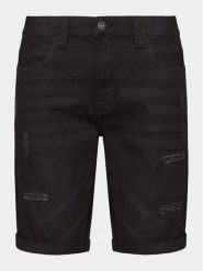 INDICODE Szorty jeansowe Kaden Holes 70-104 Czarny Regular Fit. Czarne szorty INDICODE, m, bez wzorów, z bawełny. Za 129.99 zł.