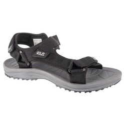 Sandały Jack Wolfskin Wave Breaker Sandal M 4052011-6000 czarne. Czarne sandały z gumy, bez zapięcia. Za 358.09 zł.