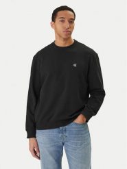 Calvin Klein Jeans Bluza LV04RC296G Czarny Regular Fit. Czarne bluzy Calvin Klein Jeans, m, bez wzorów, z bawełny, bez kaptura. Za 349.99 zł.